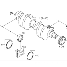 Vilebrequin 0293 1056 des pièces de rechange du moteur diesel Deutz F6L913